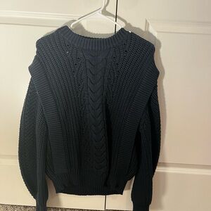 Bohme Dark Green Cable Knit Sweater